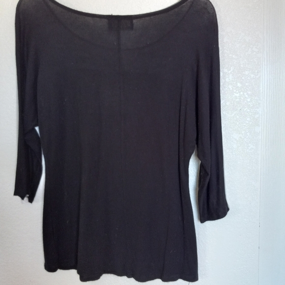 Ladies top black and white with bling Lala medium - Picture 2 of 5